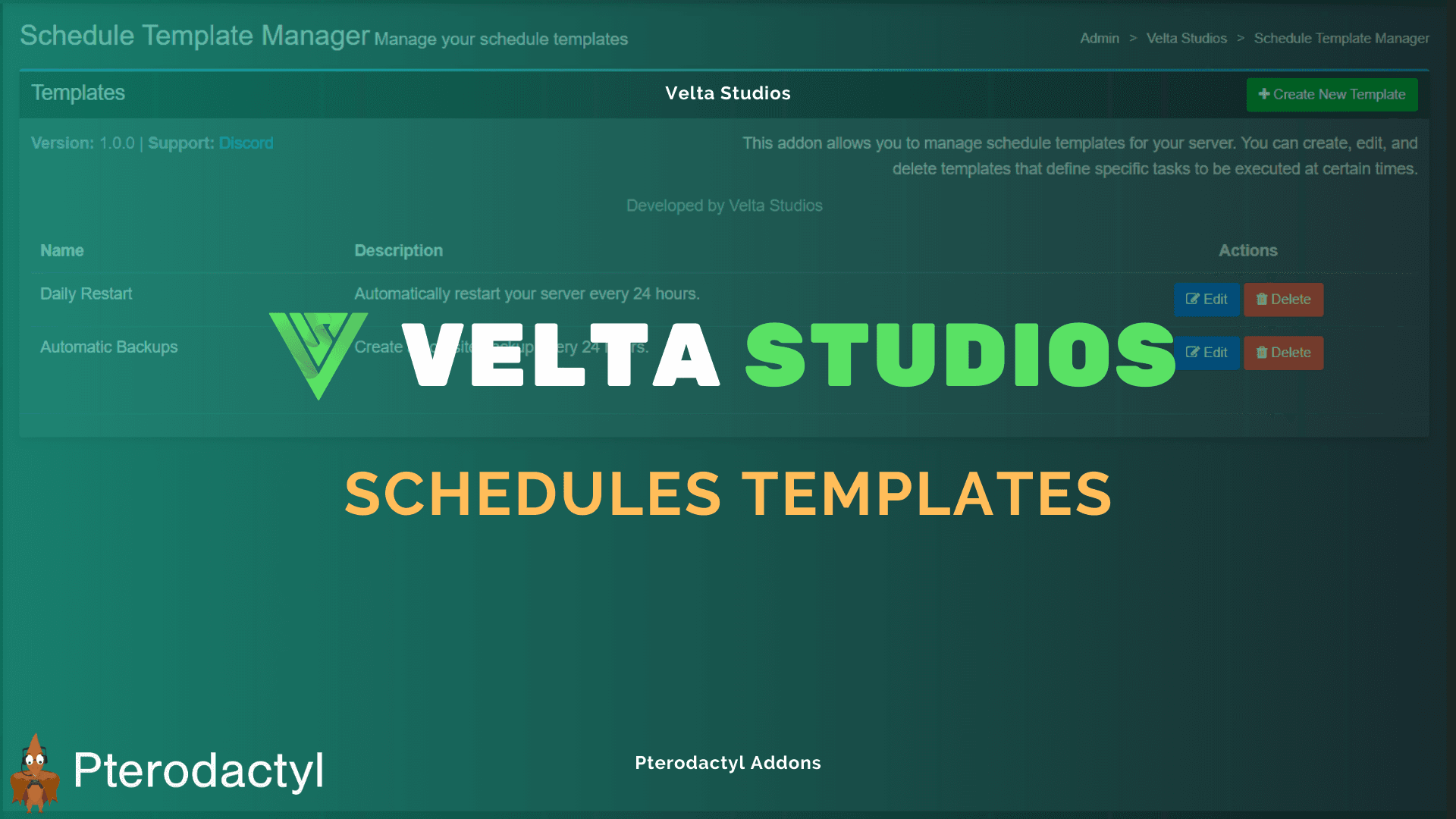 Schedules Templates - Proyecto de Mizael Segovia